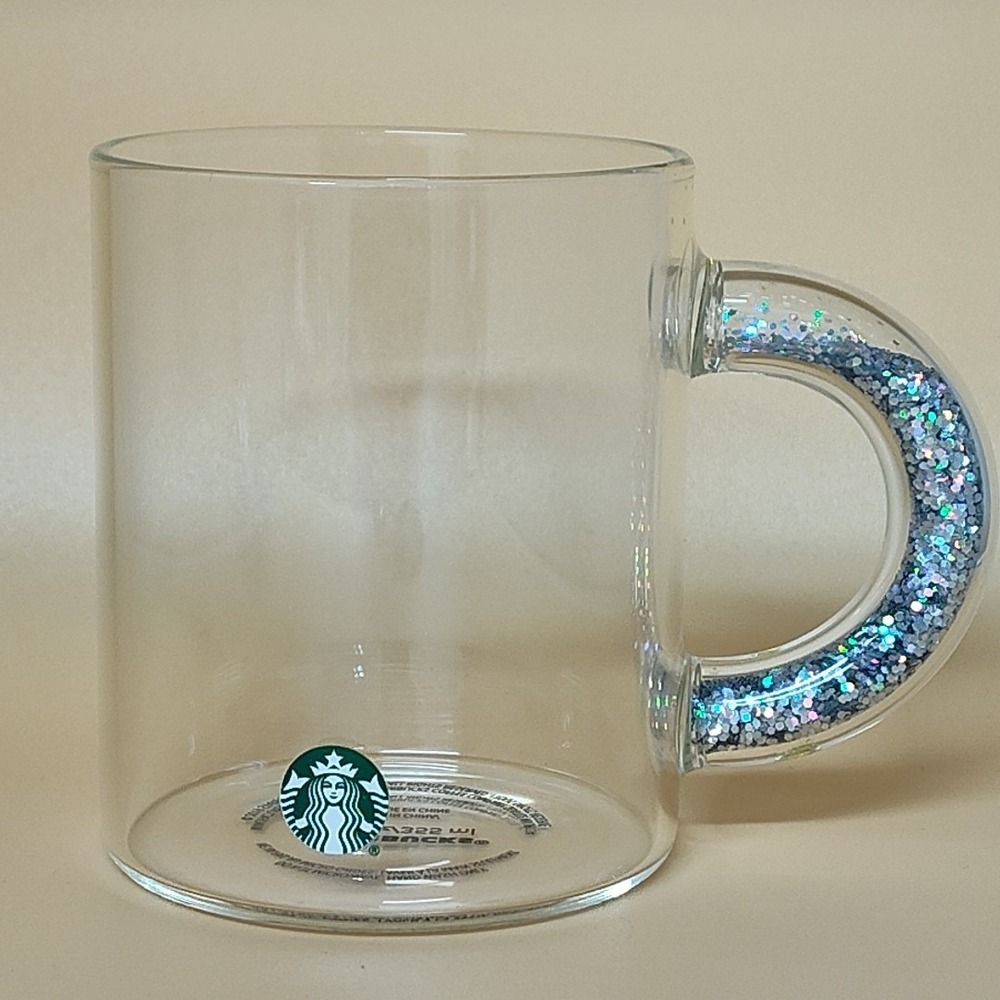 2019 Starbucks Glass Confetti in Handle Coffee Mug - 12 fl oz